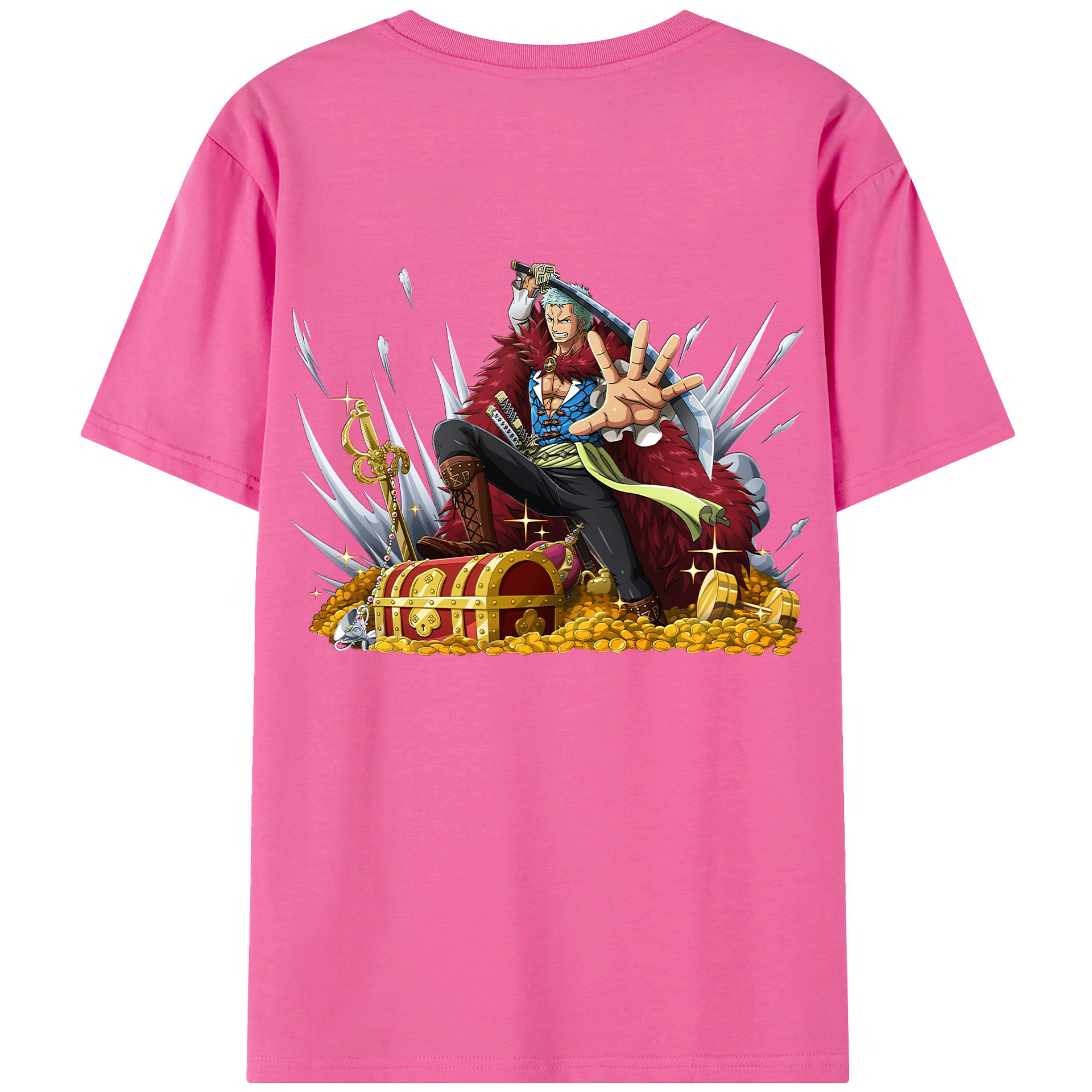 ワンピース ロロノア・ゾロ ONE PIECE Roronoa Zoro レディース半袖Tシャツ(バックプリント)